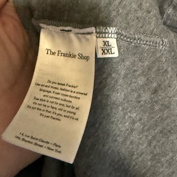 Like New The Frankie Shop Rio Oversized Sleeve Tee in Dark Grey Melange - Picture 13 of 15